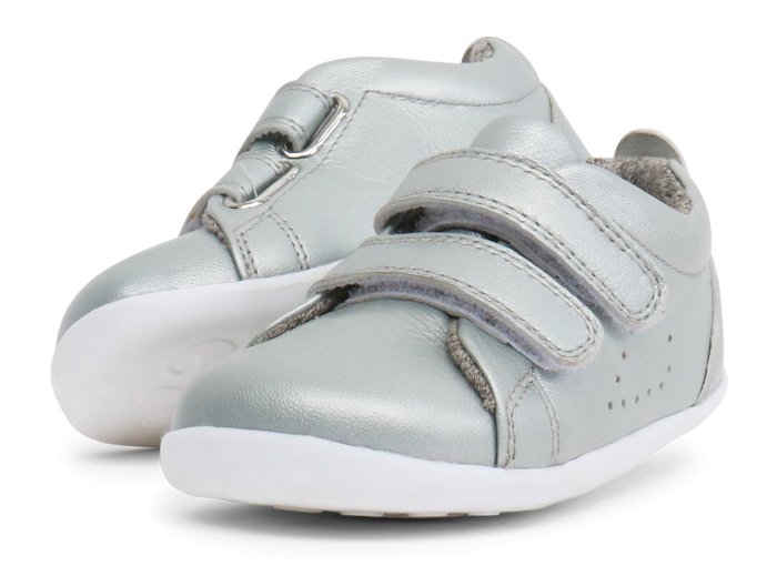 Bobux Grass Court in Silver - Little Bigheads