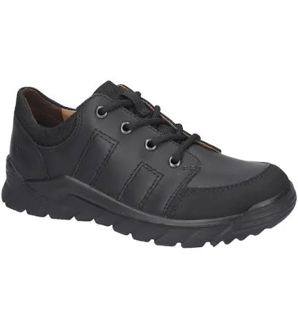 Ricosta Nate black lace up boys school shoes - Little Bigheads