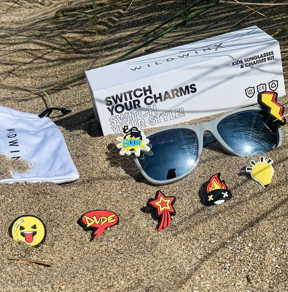 WildWinx Grey Sunglasses with Icon Charms