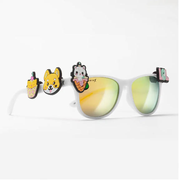 WildWinks White Sunglasses with Kawaii charms