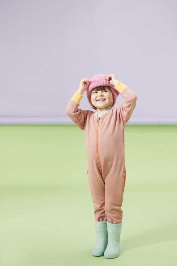 Grass & Air - Pistachio - Colour Changing Kids Wellies with Teddy Fleece Lining - Little Bigheads