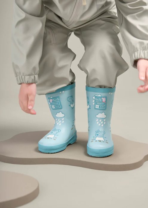 Grass & Air - Peppa Pig - Blue colour changing wellies - Little Bigheads