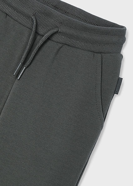 Mayoral | Cuffed fleece trousers - Blackboard grey - Little Bigheads