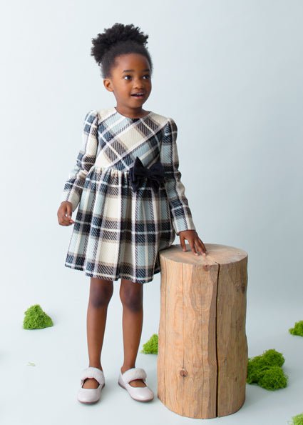 Mayoral | Navy Plaid Dress - Little Bigheads