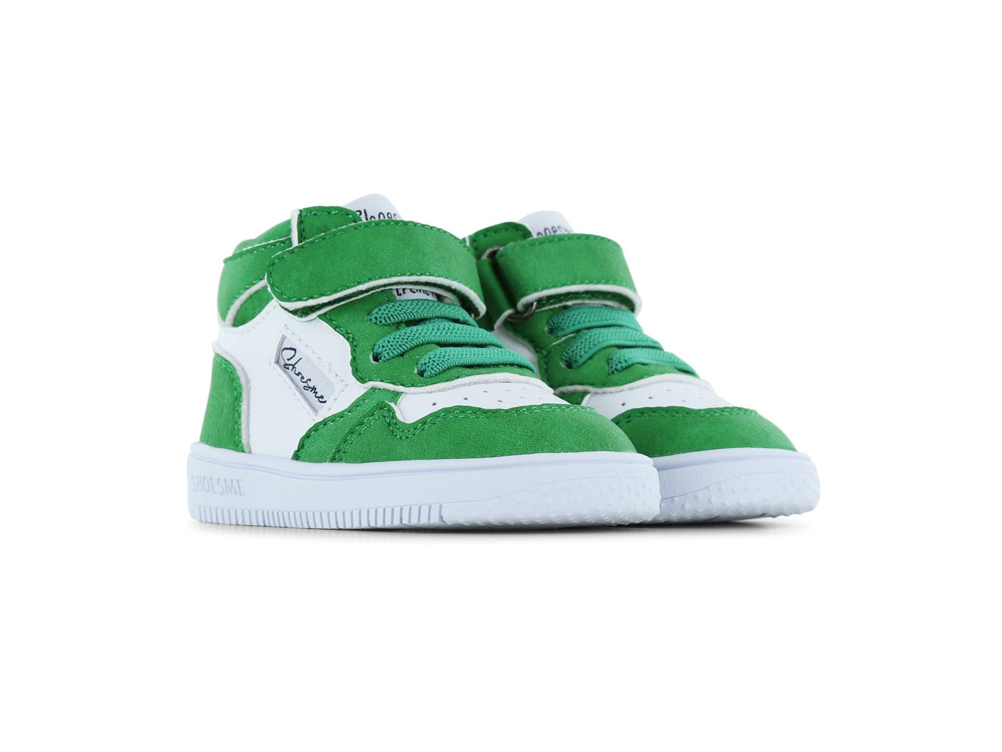 Shoesme | High top Extreme flex | White & Green - Little Bigheads