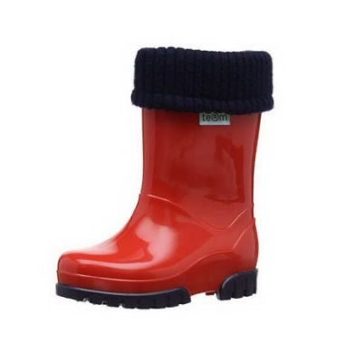 Term Welly with rolltop sock - Red