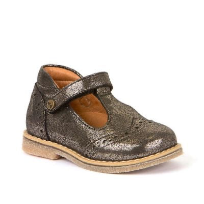 Froddo T Bar Shoe Bronze metallic leather