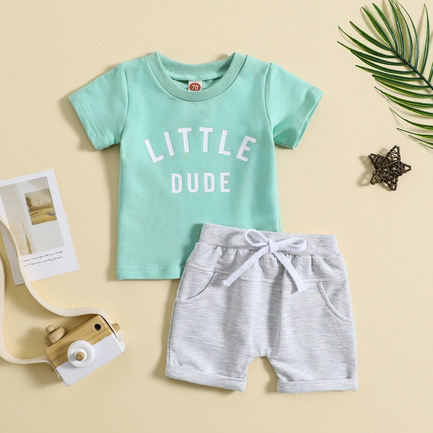 Little Dude t-shirt and shorts set - Little Bigheads