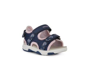 Geox B Sandal Multy - Navy/LT Pink - Little Bigheads