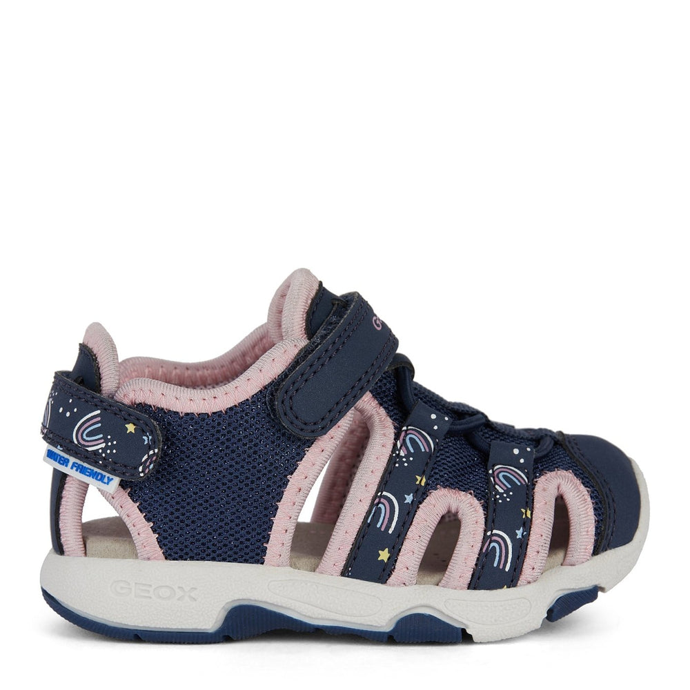 Geox B Sandal Multy - Closed Toe Sandals Navy/LT Pink - Little Bigheads