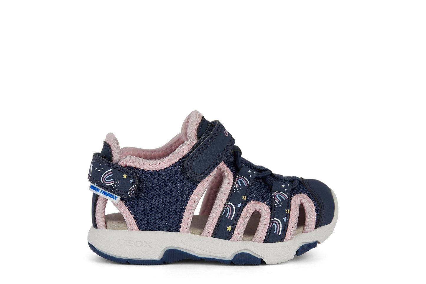 Geox B Sandal Multy - Closed Toe Sandals Navy/LT Pink - Little Bigheads