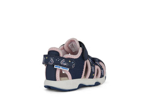 Geox B Sandal Multy - Closed Toe Sandals Navy/LT Pink - Little Bigheads