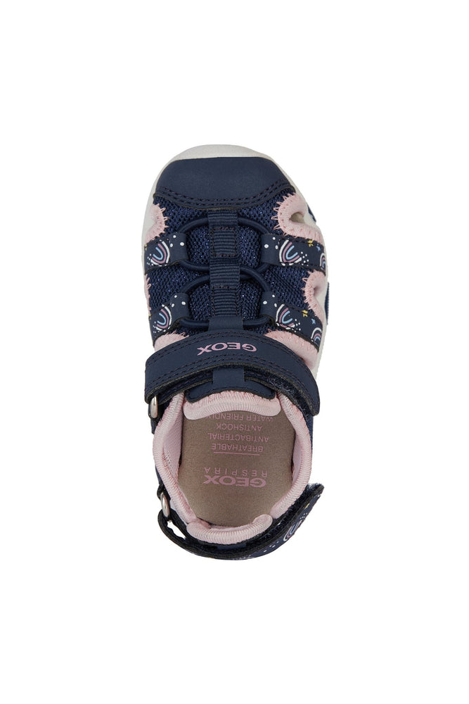 Geox B Sandal Multy - Closed Toe Sandals Navy/LT Pink - Little Bigheads