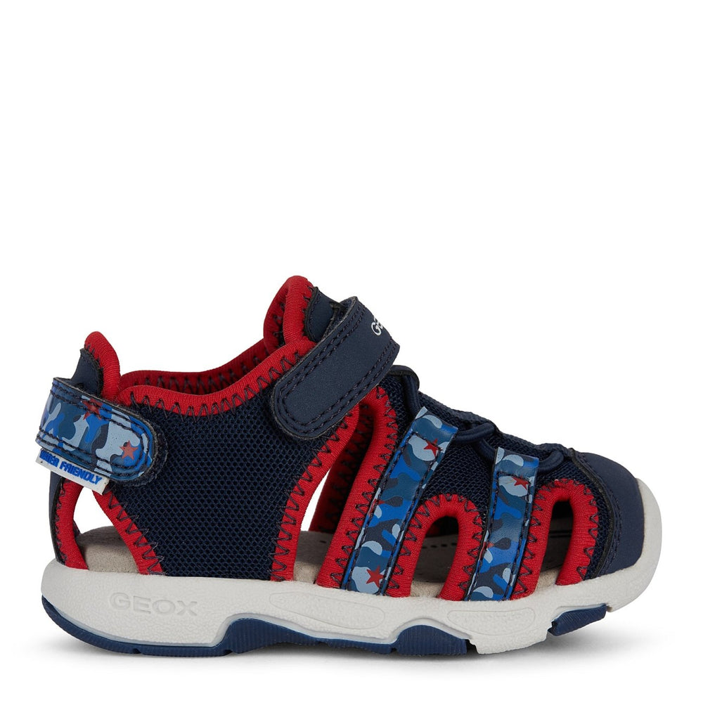 Geox B Sandal Multy - Closed Toe Sandal Navy/Red - Little Bigheads