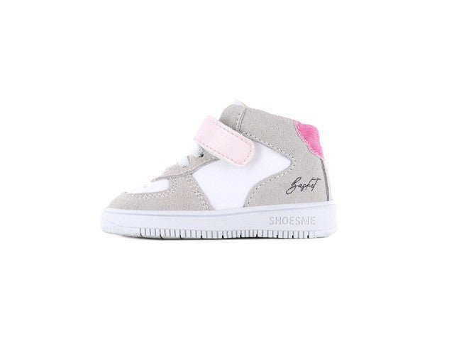 Shoesme Baby Sneaker - Pink/Grey - Little Bigheads