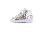 Shoesme Basket Sneaker - Silver/Gold/Pink - Little Bigheads