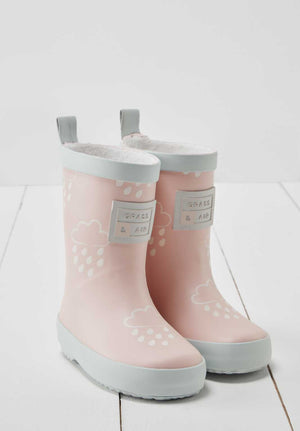 
            
                Load image into Gallery viewer, Grass &amp;amp; Air -Mini Adventure Colour Changing Kids Wellies Baby Pink
            
        