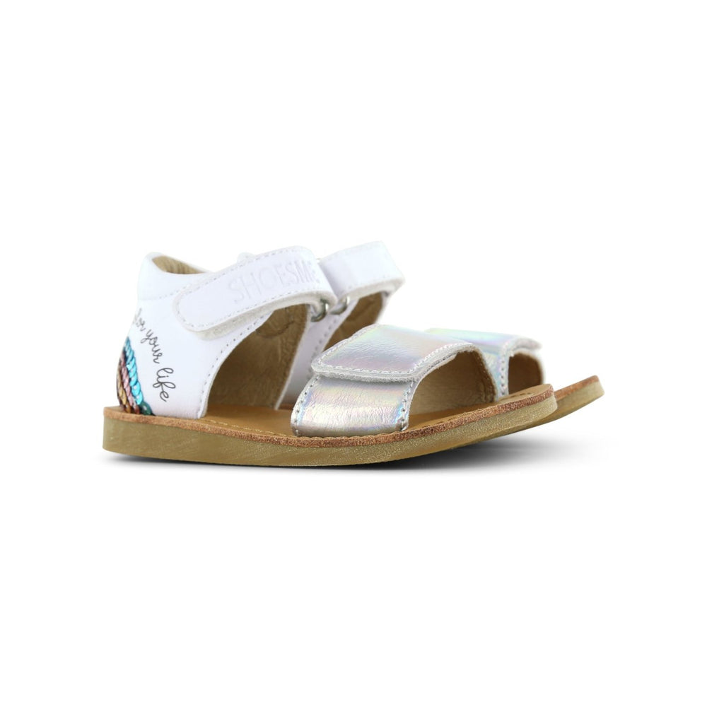 Shoesme Classic Sandal - White/Silver/Rainbow - Little Bigheads