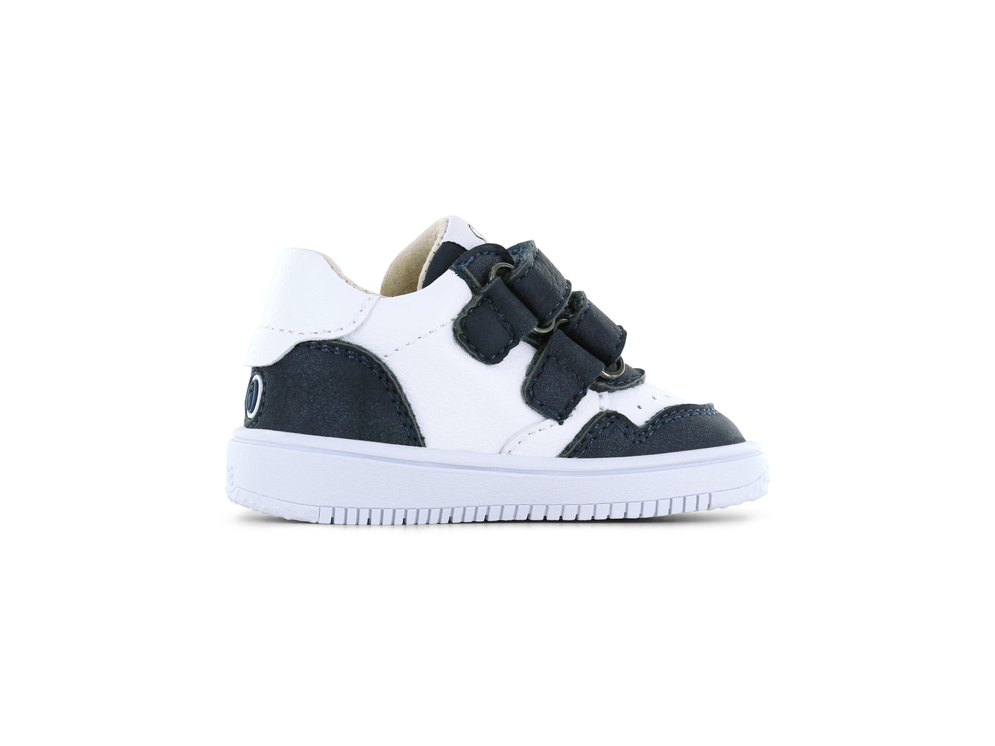 Shoesme low top extreme flex dark blue and white trainers with velcro straps for toddlers. BN25S006-B1