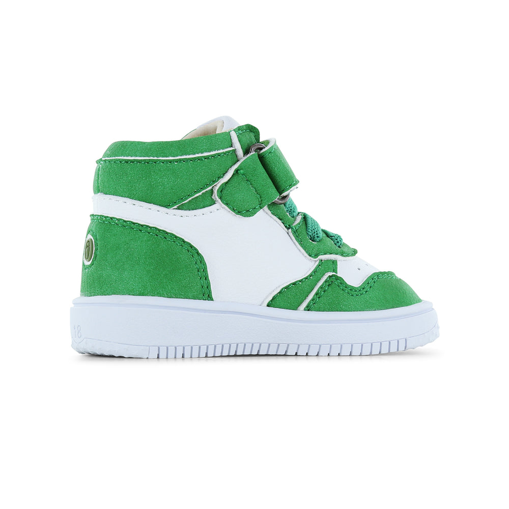 Shoesme extreme flex high top sneakers in green and white with elastic fit and Velcro strap - Toddler shoes  BN25S008-B1