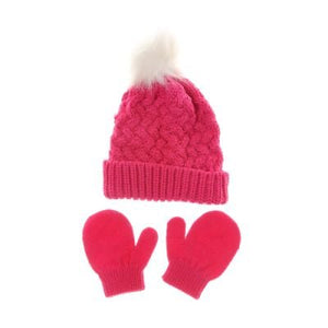 Woolly Pom Pom Hat and Mitten Set - Little Bigheads