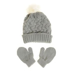 Woolly Pom Pom Hat and Mitten Set - Little Bigheads