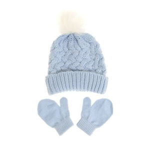 Woolly Pom Pom Hat and Mitten Set - Little Bigheads