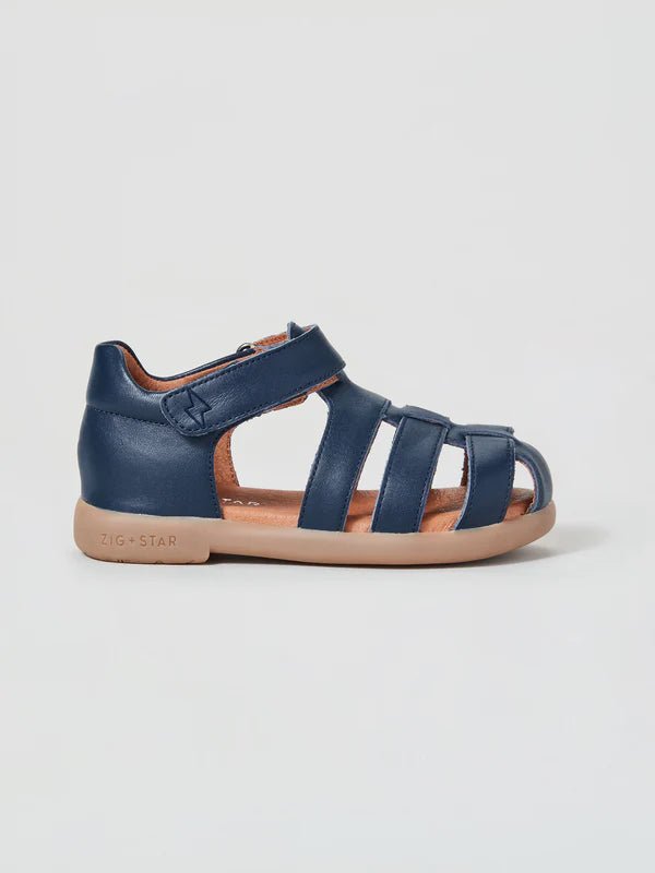 Zig & Star Cosmic Closed Toe Sandal Navy - Little Bigheads