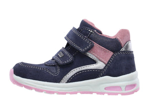 Lurchi Vida - Tex Suede Mid Boot Waterproof Pink & Navy - Little Bigheads