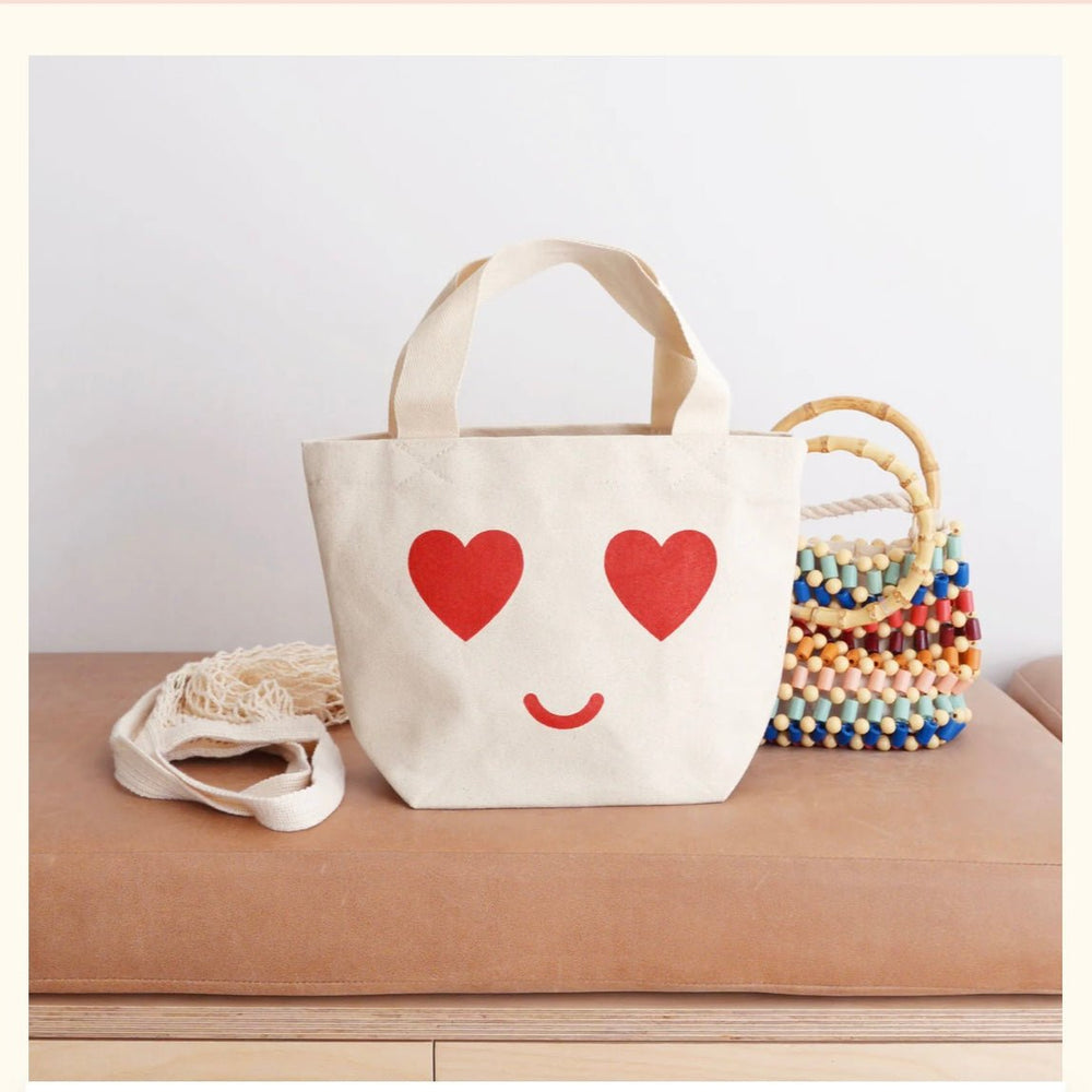 Heart Eyes Small Tote Bag - Little Bigheads