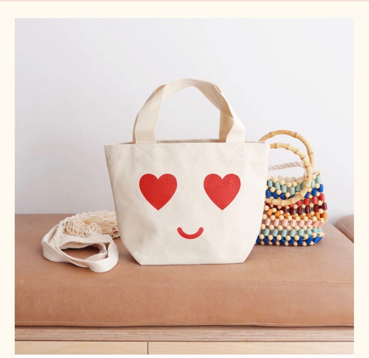 Heart Eyes Small Tote Bag - Little Bigheads