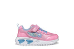 Geox | Assister girl | Pink/Light Sky light up trainers