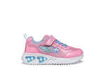 Geox | Assister girl | Pink/Light Sky light up trainers