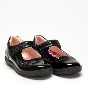 Lelli Kelly Ava Scarpa black patent school shoe