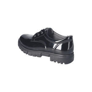 
            
                Load image into Gallery viewer, Ricosta stockist - Ricosta Stacy black patent lace up shoe with chunky sole girls school shoes - Little Bigheads
            
        