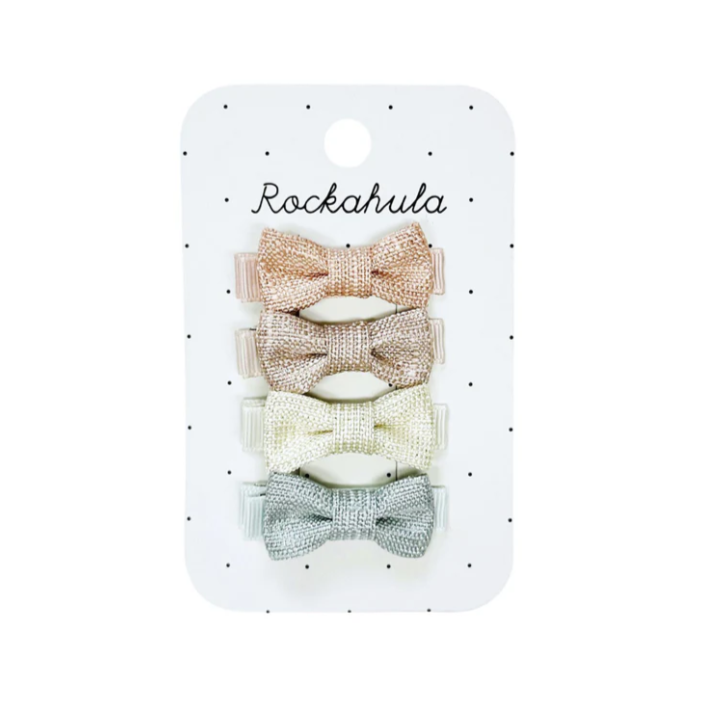 Rockahula Nordic shimmer mini bow clips