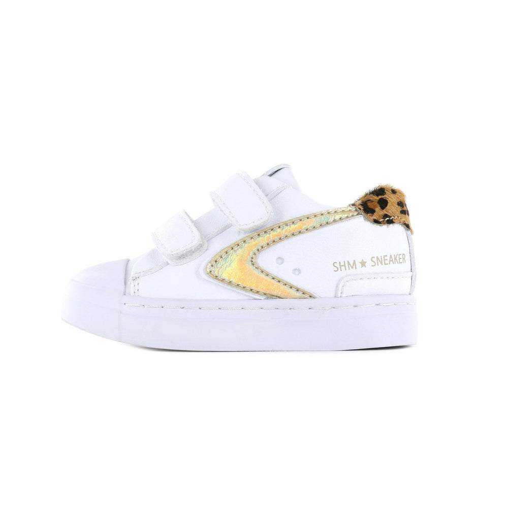 Shoesme Trainers White / Gold / Leopard - Little Bigheads