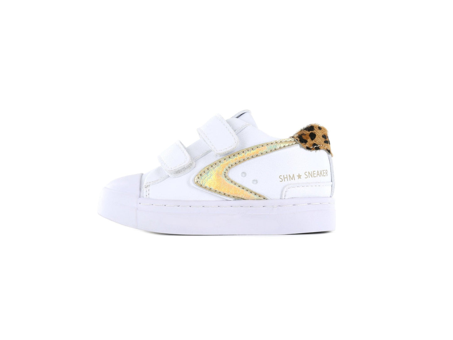 Shoesme Trainers White / Gold / Leopard - Little Bigheads