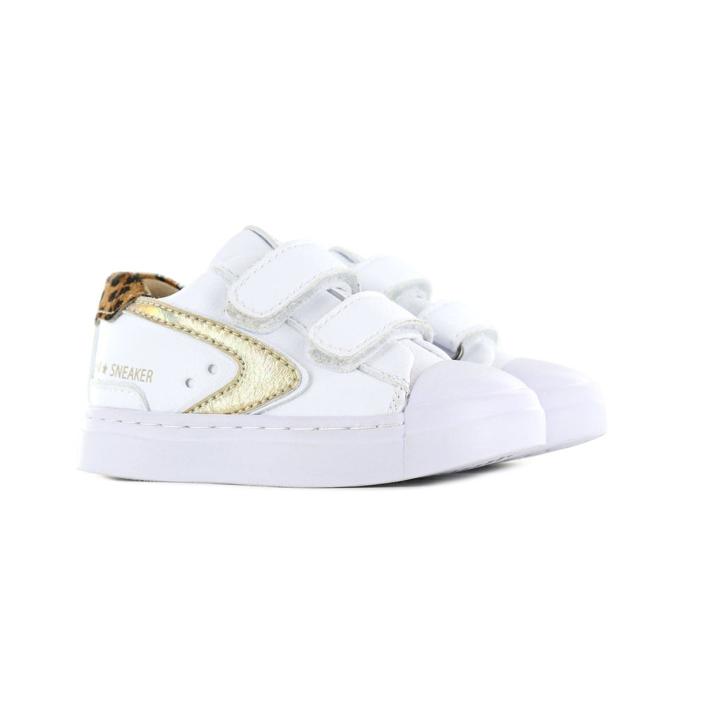 Shoesme Trainers White / Gold / Leopard - Little Bigheads