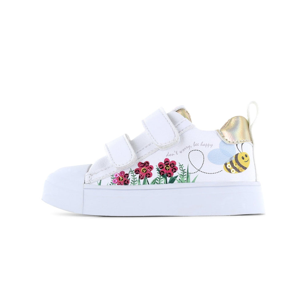 
                  
                    Shoesme - White Sneaker with Flowers - Little Bigheads
                  
                