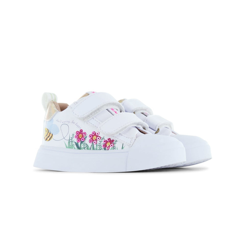 
                  
                    Shoesme - White Sneaker with Flowers - Little Bigheads
                  
                