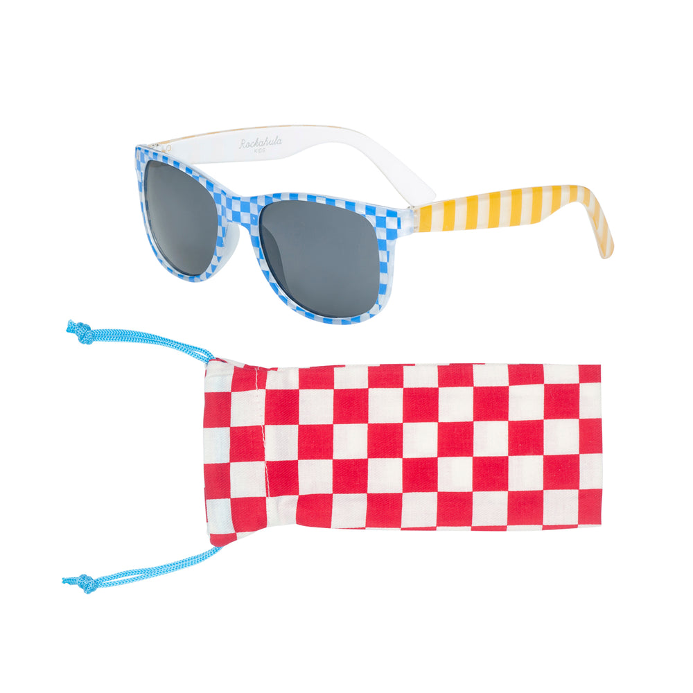 
                  
                    Rockahula - Retro Racing Check Sunglasses - Little Bigheads
                  
                