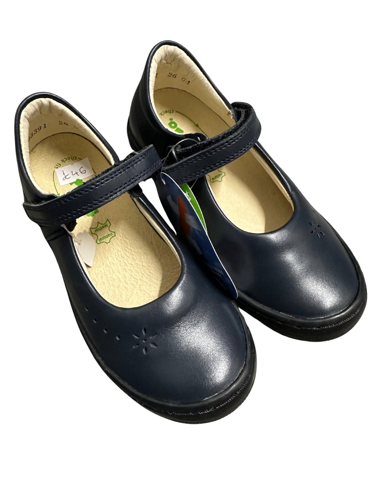 Froddo - Dark Blue Leather School Shoe - Little Bigheads