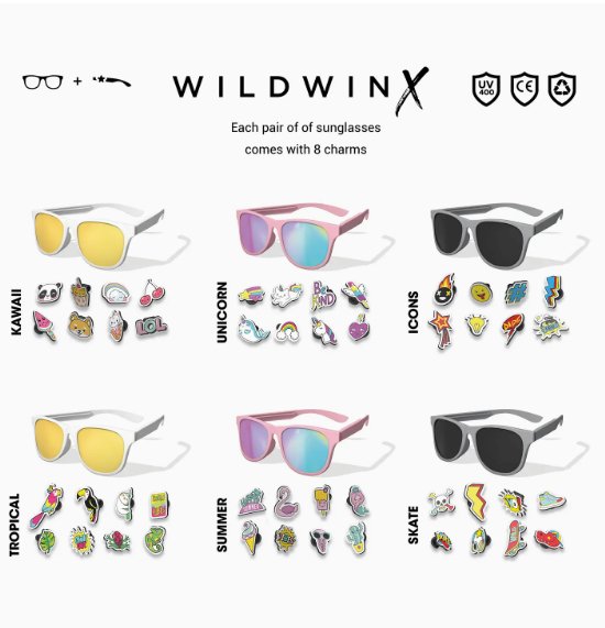 
                  
                    WildWinx Grey Sunglasses - Icon - Little Bigheads
                  
                