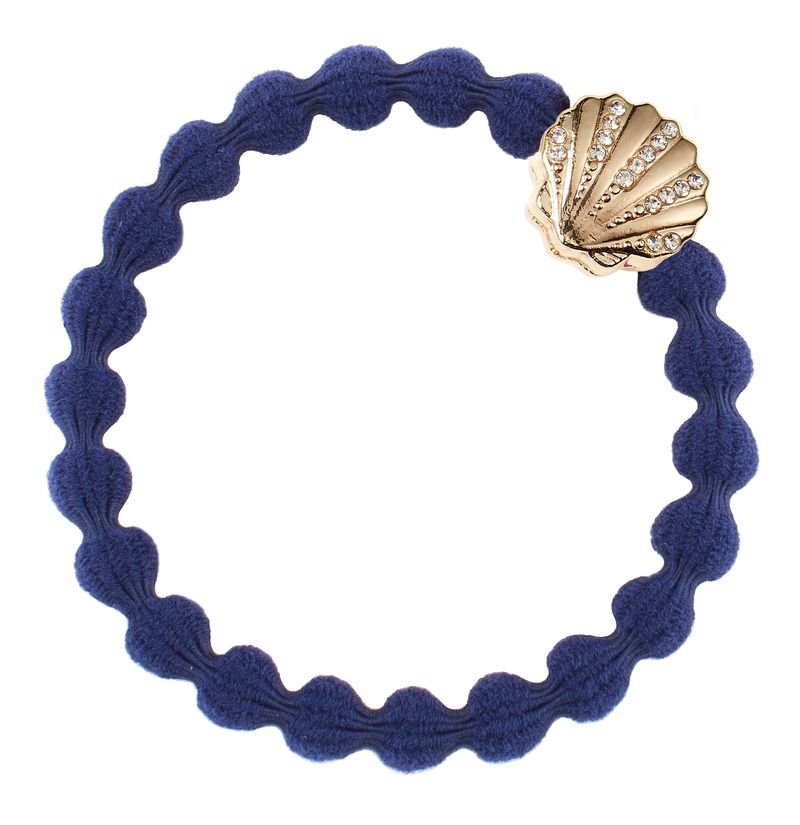 byLoise navy and gold seahell bubble band for hair and bangle