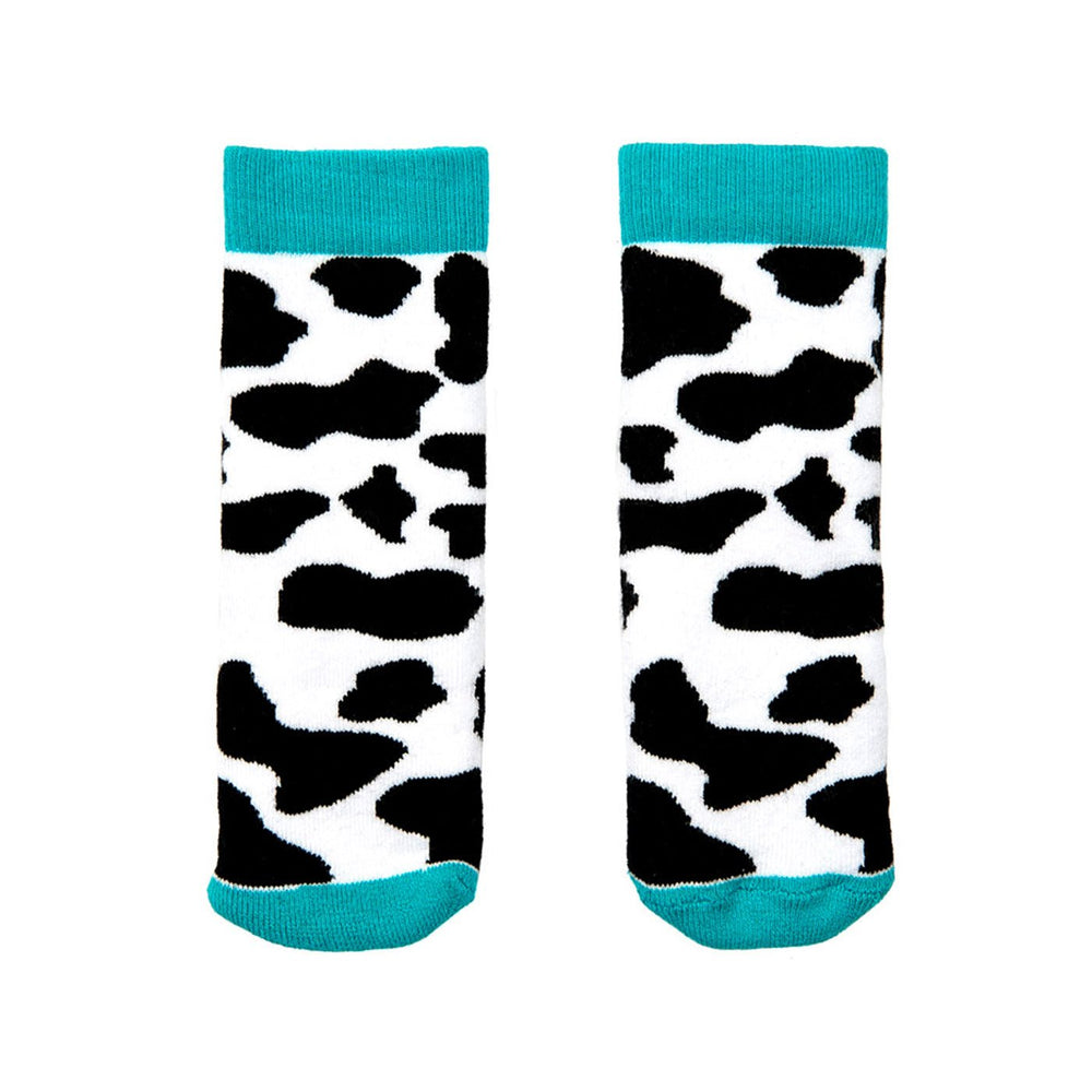 Squelch Socks - Cow. One Size age 1 - 2 - Little Bigheads