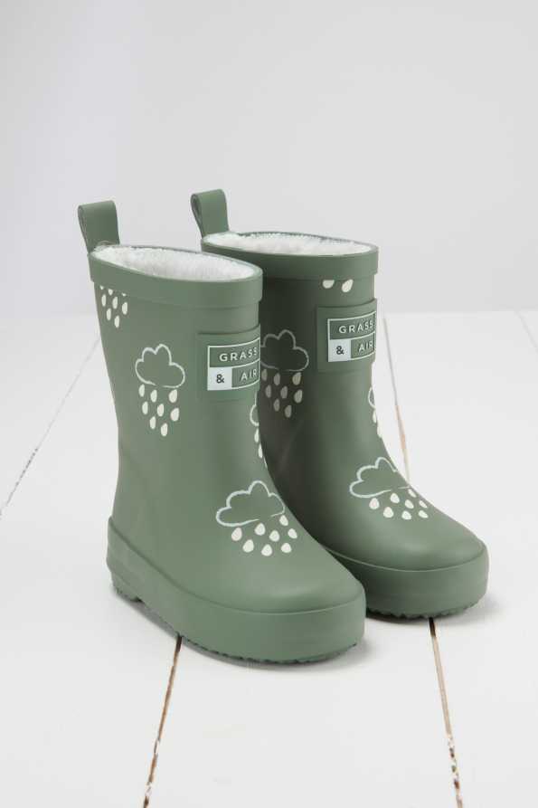 Grass & Air - Khaki Colour Changing Kids Wellies - Little Bigheads