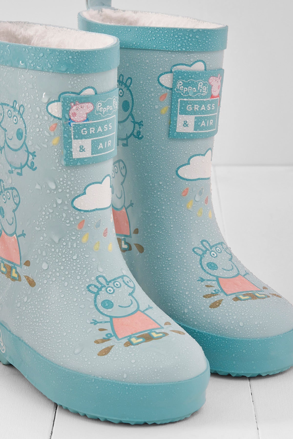 Grass & Air - Peppa Pig - Blue colour changing wellies - Little Bigheads