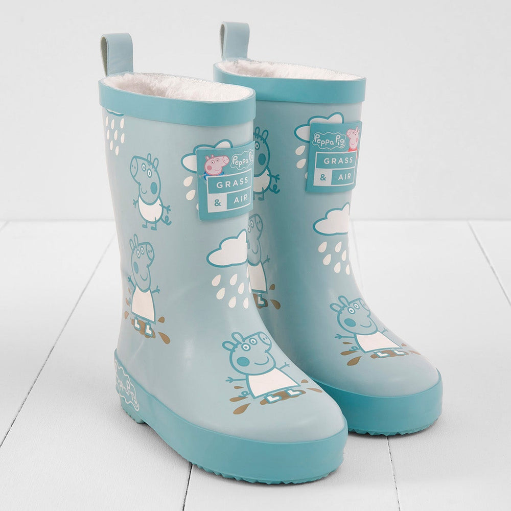 Grass & Air - Peppa Pig - Blue colour changing wellies - Little Bigheads