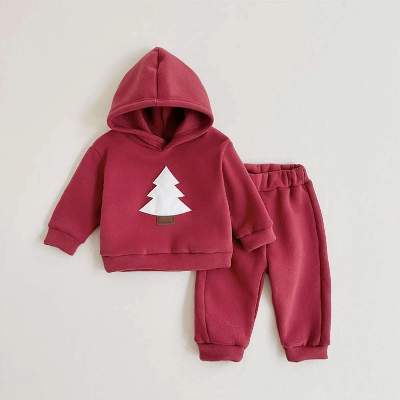 Howkidsss - Christmas Tree Two Piece Hoodie Set - Little Bigheads